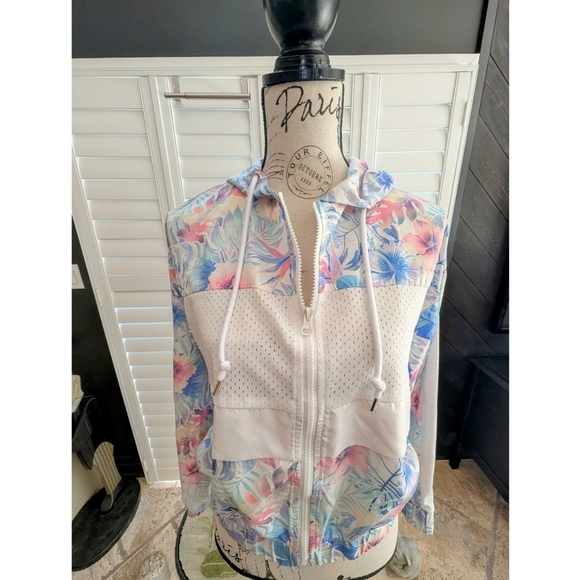 Sommer Ray Floral Print Women's Windbreaker Size M - Picture 5 of 10